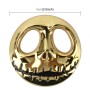 Skull Bone Shape Auto Sticker 3D Metal Fashion Car Stickers(Gold)