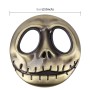 Skull Bone Shape Auto Sticker 3D Metal Fashion Car Stickers(Yellow)