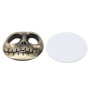 Skull Bone Shape Auto Sticker 3D Metal Fashion Car Stickers(Yellow)