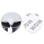 Wizard Head Shape Auto Sticker 3D Metal Fashion Car Stickers(Silver)