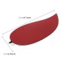 2 PCS Leaf Shape Car Plastic Decorative Sticker, Size: 12.0 x 6.0cm(Silver + Red)