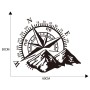 Стейль -стиль Mountain Composs Pvc Sticker Auto Decorative Sticker (Black)
