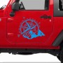 Стилирование автомобиля горного компас наклейку ПВХ АВТО Decorative Mitcker (синяя)