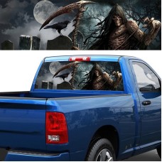 Scythe Death Pattern Horror Series Car Rear Window Decorative Sticker, Size: 135 x 36cm