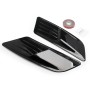 2 PCS Car Decorative Air Flow Intake Scoop Bonnet Side Fender Vent Hood Set for Ford Mustang 2015-2017, Bright Black