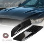 2 PCS Car Decorative Air Flow Intake Scoop Bonnet Side Fender Vent Hood Set for Ford Mustang 2015-2017, Bright Black