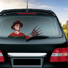 Steel Claw Pattern Horror Series Car Rear Windshield Window Wiper Self-Adhesive Decorative Sticker