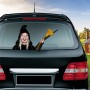 Witch Pattern Horror Series Car Rear Windshield Window Wiper Self-Adhesive Decorative Sticker