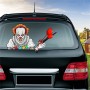 Клоун рисунок серия ужасов автомобиль задний лобовой стеклоидень