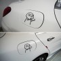 10 PCS Car Cartoon Personality Decorative Sticker(Black)