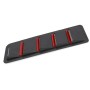 SSW007A-BK-R Black 2 in 1 Car Air Intake Scoop Bonnet Hood Vent Louver Cooling Panel Trim Set