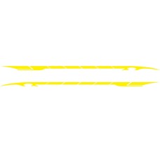 2 PCS/Set D-178 Waistline Pattern Car Modified Decorative Sticker(Yellow)