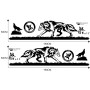 2 ПК/набор D-180 Wolf Totem Pattern Modied Decorative Decorative Sitcle (Black)