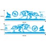 2 ПК/набор D-180 Wolf Totem Pattern Modied Decorative Decorative Sitcle (Blue)