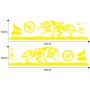 2 ПК/набор D-180 Wolf Totem Pattern Modied Decorative Decorative Sitcker (желтый)