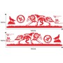 2 ПК/набор D-180 Wolf Totem Pattern Modied Decorative Decorative Sitcle (красный)