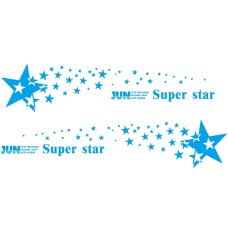 2 ПК/набор D-207 Star Pattern Modified Decorative Decorative Sticker (Blue)