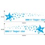 2 ПК/набор D-207 Star Pattern Modified Decorative Decorative Sticker (Blue)