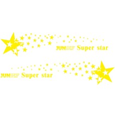 2 ПК/набор D-207 Star Pattern Modified Decorative Decorative Sticker (желтый)