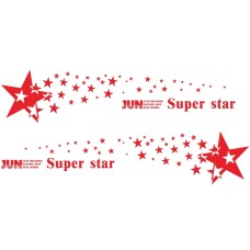 2 ПК/набор D-207 Star Pattern Modified Decorative Decorative Sticker (красный)