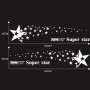 2 ПК/набор D-207 Star Pattern Modied Decorative Decorative Sticker (белый)