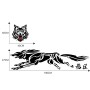 2 ПК/набор D-218 Wolf Totem Pattern Modied Decorative Decorative Sitcle (Black)