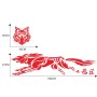 2 ПК/набор D-218 Wolf Totem Pattern Modied Decorative Decorative Sticker (красный)