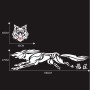 2 ПК/набор D-218 Wolf Totem Pattern Modied Decorative Decorative Sticker (белая)