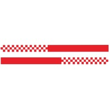 2 ПК/набор D-282 Patter Line Pattern Modified Decorative Sticker (красный)