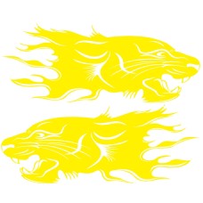 2 ПК/набор D-417 Lion Pattern Modified Decorative Sticker (желтый)