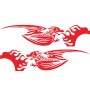 2 ПК/набор D-489 Огненной дышащий Dragon Pattern Car Modified Decorative Sticker (красный)