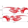 2 ПК/набор D-489 Огненной дышащий Dragon Pattern Car Modified Decorative Sticker (красный)