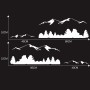 2 ПК/набор D-684 Горный тотемный рисунок, модифицированная декоративная наклейка автомобиля (белая)