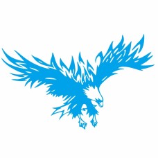 D-733 Eagle Pattern Car Modified Hood Decorative Sticker(Blue)