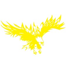 D-733 Eagle Pattern Car Modified Hood Decorative Sticker(Yellow)