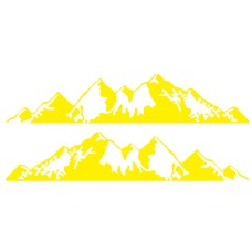 2 ПК/набор D-750 Mountain Pattern Modified Decorative Sticker (желтый)