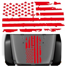 D-778 American Flag Pattern Car Modified Decorative Sticker(Red)