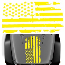 D-778 American Flag Pattern Car Modified Decorative Sticker(Yellow)