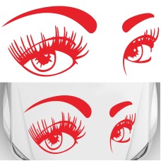 D-821 Beauty Eyes Pattern Car Modified Decorative Sticker(Red)