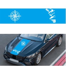 D-864 Compass Pattern Car Modified Decorative Sticker(Blue)