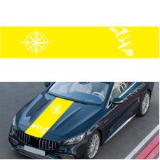 D-864 Compass Pattern Car Modified Decorative Sticker(Yellow)