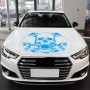 D-923 Three Skulls Pattern Car Modified Decorative Sticker(Blue)