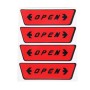 OPEN Pattern Safety Warning Car Sticker(Red)