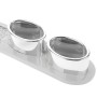 2 PCS Car Tail Pipes Exhaust Pipe Decorative Sticker(Silver)