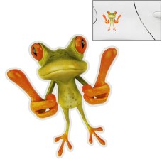 Frog Pattern Car Sticker, Size: 15.5x12.5 cm