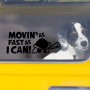 10 PCS Moving As Fast as I Can Pattern Reflective Decal Car Sticker, Size: 14.8x6cm(Black)