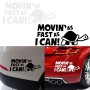 10 PCS Moving As Fast as I Can Pattern Reflective Decal Car Sticker, Size: 14.8x6cm(Black)