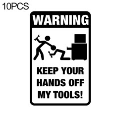 10 шт -штук QYPF предупреждающая наклейка Смешная шутка на стикеру винила, размер: 11,8 х 18,3 см (черный)