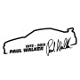 10 шт. Пол Уокер модный автомобиль стиль виниловая наклейка, размер: 13x5 см (черный)