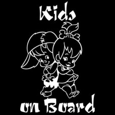 10 PCS KIDS ON BOARD Cute Cartoon Warning Car Sticker Window Decoration Vinyl Decal, Size: 13x18cm(Silver)